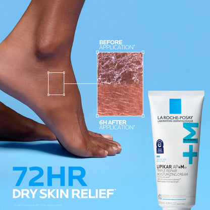 La Roche-Posay Lipikar AP+MAX Triple Repair Moisturizing Body Cream | Face & Body Lotion for Dry Skin with Shea Butter & Niacinamide | Gentle Moisturizer for Very Dry, Rough & Sensitive Skin, 200ml