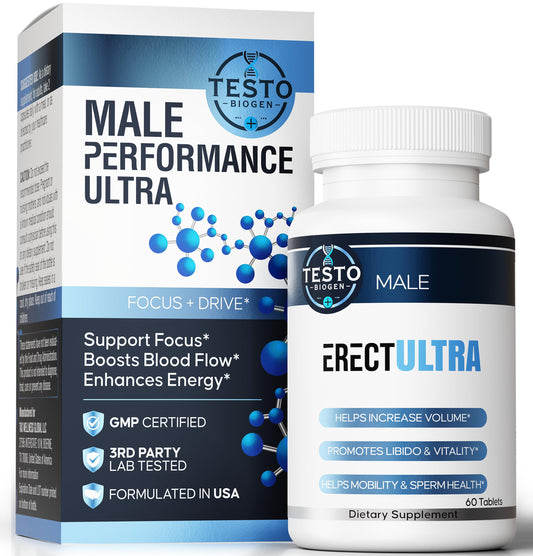 Male Enhancing Supplement - Fast Acting Performance Pills for Men for Blood Flow - Size & Stamina - Testosterone Booster, Maca Root, Epimedium,Tongkat Ali Dietary Supplement 60 Tablets TESTO BIOGENBuy Supplements Australia