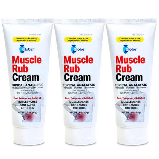 (3 Pack) Globe Ultra Strength Greaseless Muscle Rub Cream (3 oz). Compare to The Active Ingredients of Greaseless Bengay, 10% Menthol & 15% Methyl Salicylate (3 Pack) GlobeBuy Supplements Australia