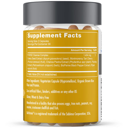 Eu Natural Purge Uric Acid Flush - Eat & Drink What You Want - Uric Acid Support for Joints & Mobility with Celery Seed