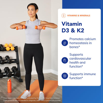 Pure Encapsulations Vitamin D3 & K2 - Bone & Vascular Health Support - Immune Function Support - Gluten Free - Non-GMO - 120 Capsules