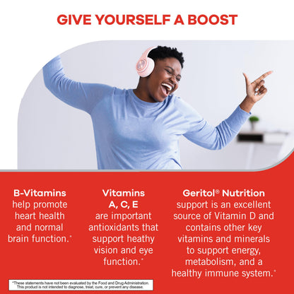 Geritol, Multivitamin Supplement, Contains B-Vitamins, Antioxidants, Vitamins C, E & D and Iron, 26 Essential Vitamins and Minerals, Gluten-Free