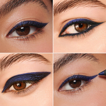 Wonderskin Eyeliner Pencil, 1440 Longwear Blue Purple Eyeliner Pencil - Waterproof, Sharpenable & Smudge Proof
