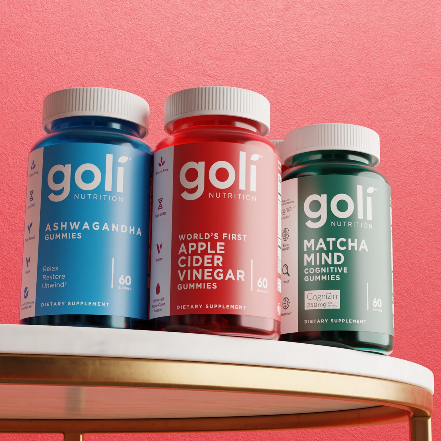 Goli Apple Cider Vinegar Gummies - Worlds First ACV Gummy with Vitamin B12, Beetroot & Pomegranate