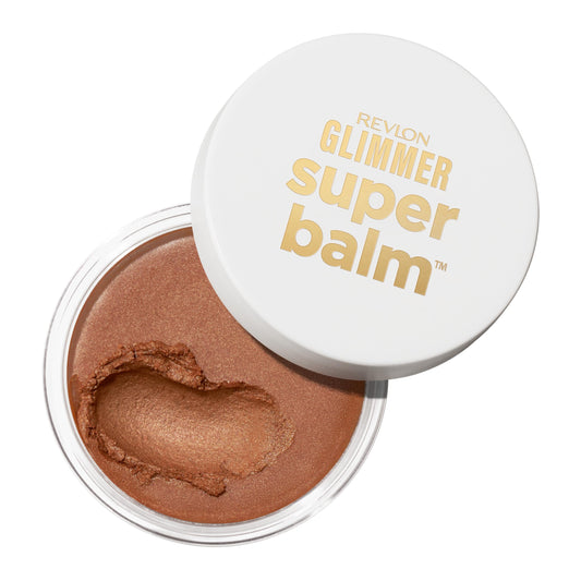Revlon Glimmer Super Balm, Multi-Use Glow Face Makeup, Cream Bronzer, Highlighter, & Blush, 005 Sun-Kissed, 0.06 oz