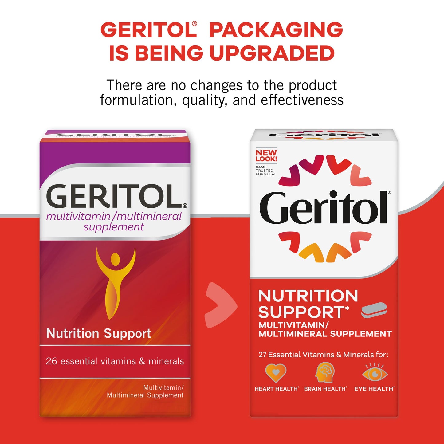 Geritol, Multivitamin Supplement, Contains B-Vitamins, Antioxidants, Vitamins C, E & D and Iron, 26 Essential Vitamins and Minerals, Gluten-Free