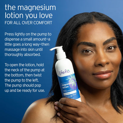 LIFE-FLO Unscented Magnesium Lotion - Highly Concentrated Magnesium Lotion for Kids and Adults - Soothes Overworked Muscles