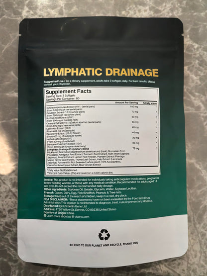 Lymphatic Drainage Supplements, 240 Softgels, Lymph System Support Supplement for Women & Men, 21-in-1 Herbal Blend with Echinacea, Dandelion, Burdock, Bromelain, Calendula, Turmeric & More, 1 Bag VivoNu buy supplements Au