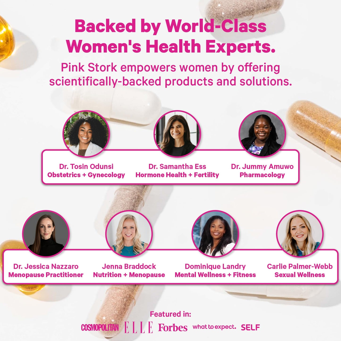 Pink Stork Total Prenatal Vitamins with DHA, Folate, Iron, Choline, and Vitamin B12 - Prenatals for Women to Support Fetal Development, Pregnancy Essentials
