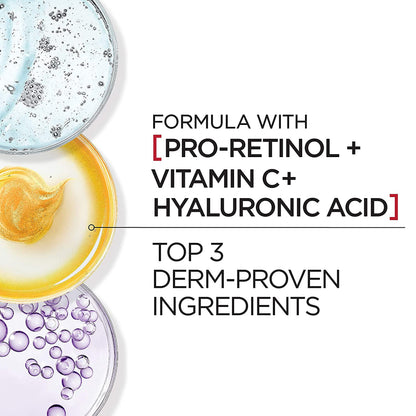 L'Oreal Paris Revitalift Triple Power Anti-Aging Eye Cream, Pro Retinol, Hyaluronic Acid & Vitamin C