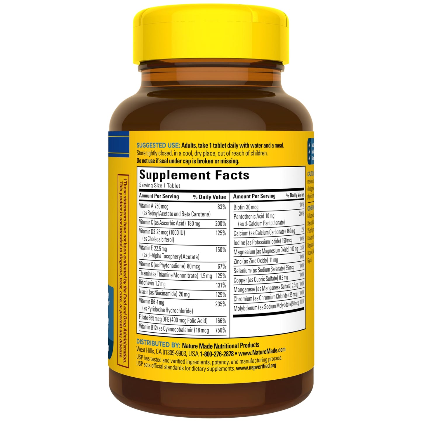 Nature Made Multivitamin for Him, Mens Multivitamins with No Iron, Daily Nutritional Support, Nature Made Multi Mens Vitamins & Minerale