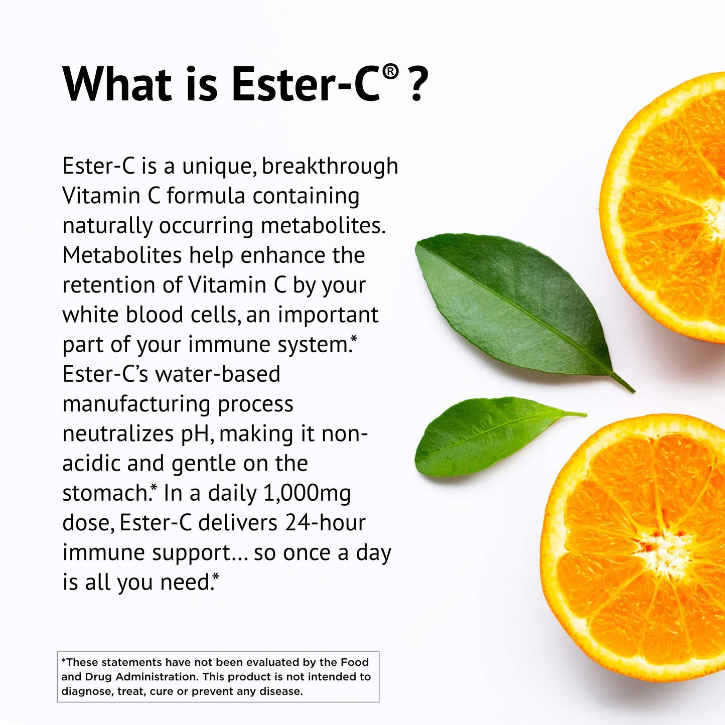 Ester-C American Health with Citrus Bioflavonoids Capsules - 24-Hour Immune Support, Gentle On Stomach, Non-Acidic Vitamin C