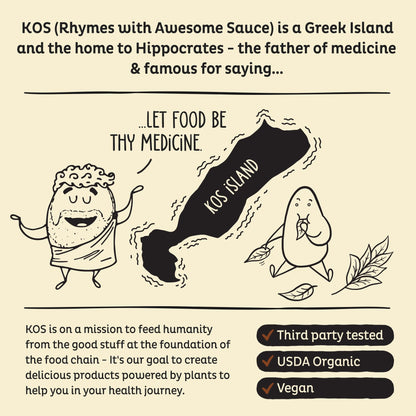 KOS Vegan Protein Powder Erythritol Free, Vanilla USDA Organic - Pea Protein Blend, Plant Based Superfood Rich in Vitamins & Minerals - Keto, Dairy Free - Meal Replacement for Women & Men, 28 Servings KOS buy supplements Au