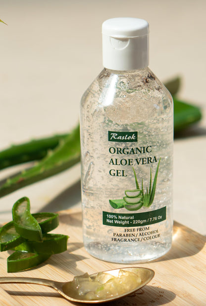 Raslok Aloe Vera Gel | 99% Pure Natural Aloe Gel For Moisturizing Face Skin & Hair Care,Durable Moisturizing Hydrating Soothing, Non-Sticky (7.7 OZ)