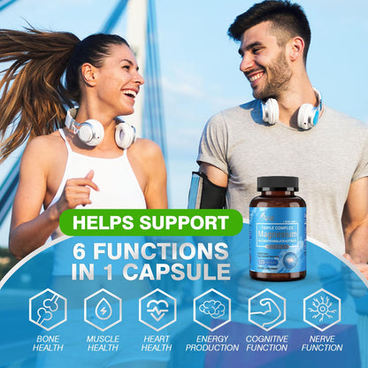 ASSR Triple Magnesium Complex – 300mg Magnesium Supplement with Glycinate, Malate & Citrate – Supports Relaxation, Muscle & Nerve Function – High Absorption, Vegan, Non-GMO, 120 Capsules ASSR buy supplements Au
