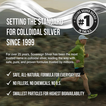 Sovereign Silver Immune Support - Colloidal Silver, Bio-Active Silver Hydrosol, 10 ppm, Liquid Dropper, 4 Fl Oz, (118 mL)
