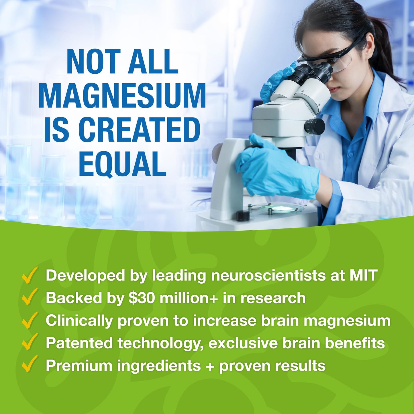 Magtein - Magnesium L-Threonate Supplement, Memory, Focus, Sleep & Brain Health Formula for Men & Women, Cognitive Support for Adults