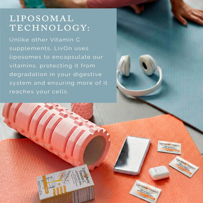LivOn Laboratories Lypo–Spheric Liposomal Vitamin C 1000mg - No Sugar, Immune Support, Plant Based - Easy to Swallow, Absorbable - Non–GMO, Gluten Free
