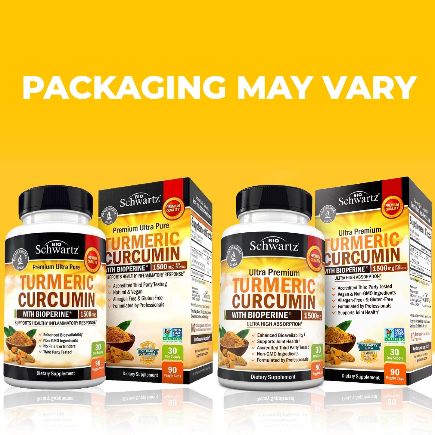Turmeric Curcumin with Black Pepper Extract 1500mg - High Absorption Ultra Potent Turmeric Supplement with 95% Curcuminoids and BioPerine