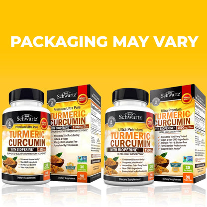 Turmeric Curcumin with Black Pepper Extract 1500mg - High Absorption Ultra Potent Turmeric Supplement with 95% Curcuminoids and BioPerine