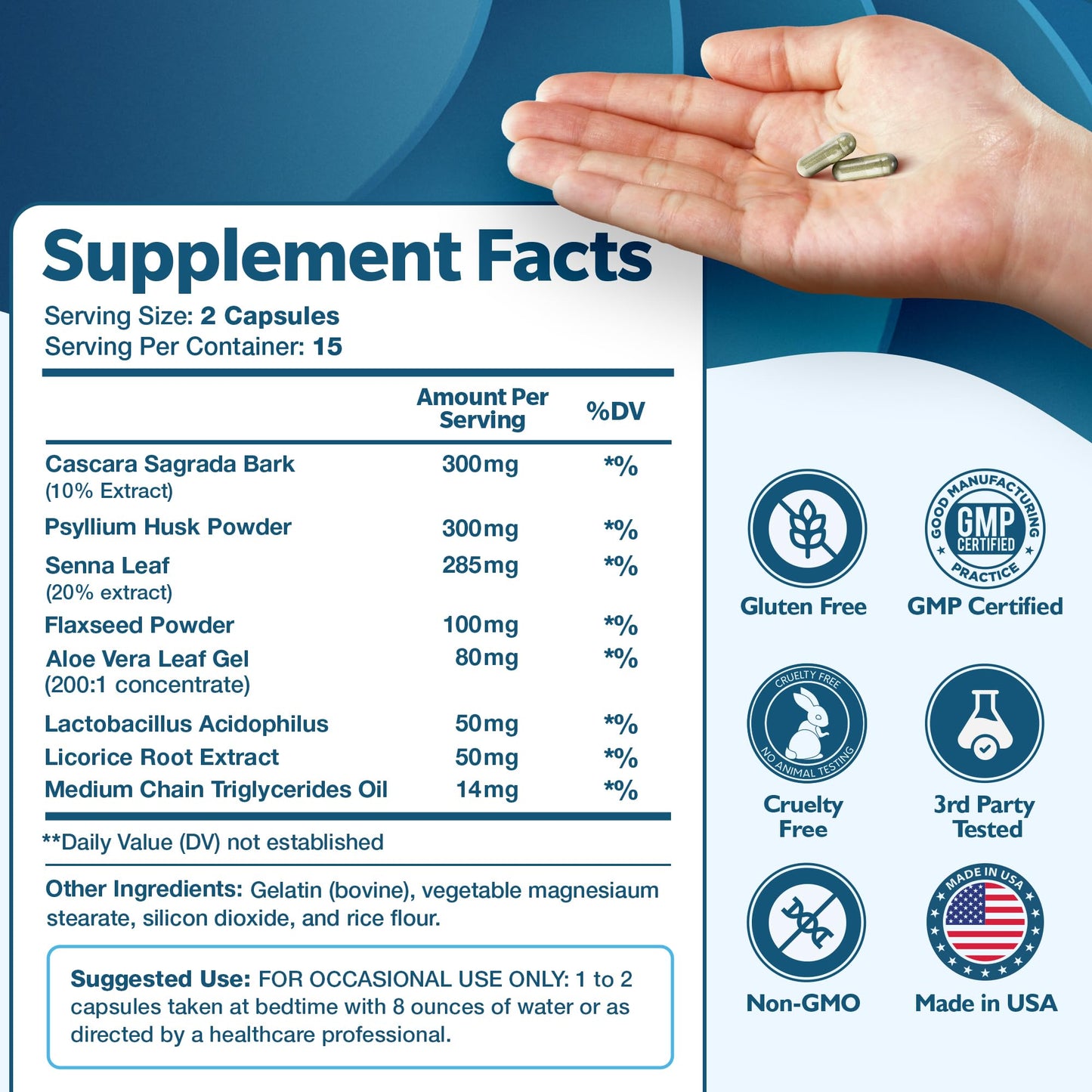 Happee Colon Cleanser & Detox for Weight Loss - 15 Day Colon Cleanse Pills & Gut Support Probiotics Women Men