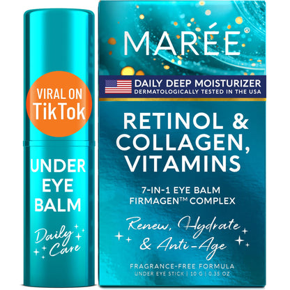 MAREE Under Eye Balm Stick with Retinol & Ceramide Complex – Facial Moisturizer for Dark Circles & Wrinkles