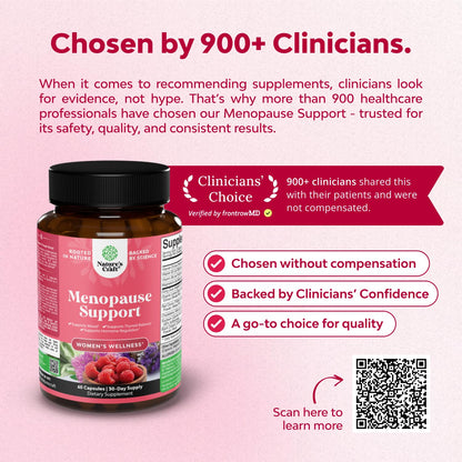 Natures Craft Complete Herbal Menopause Supplement for Women - Female Hormone Balance Capsules for Night Sweats Hot Flashes & Mood Swings with Dong Quai