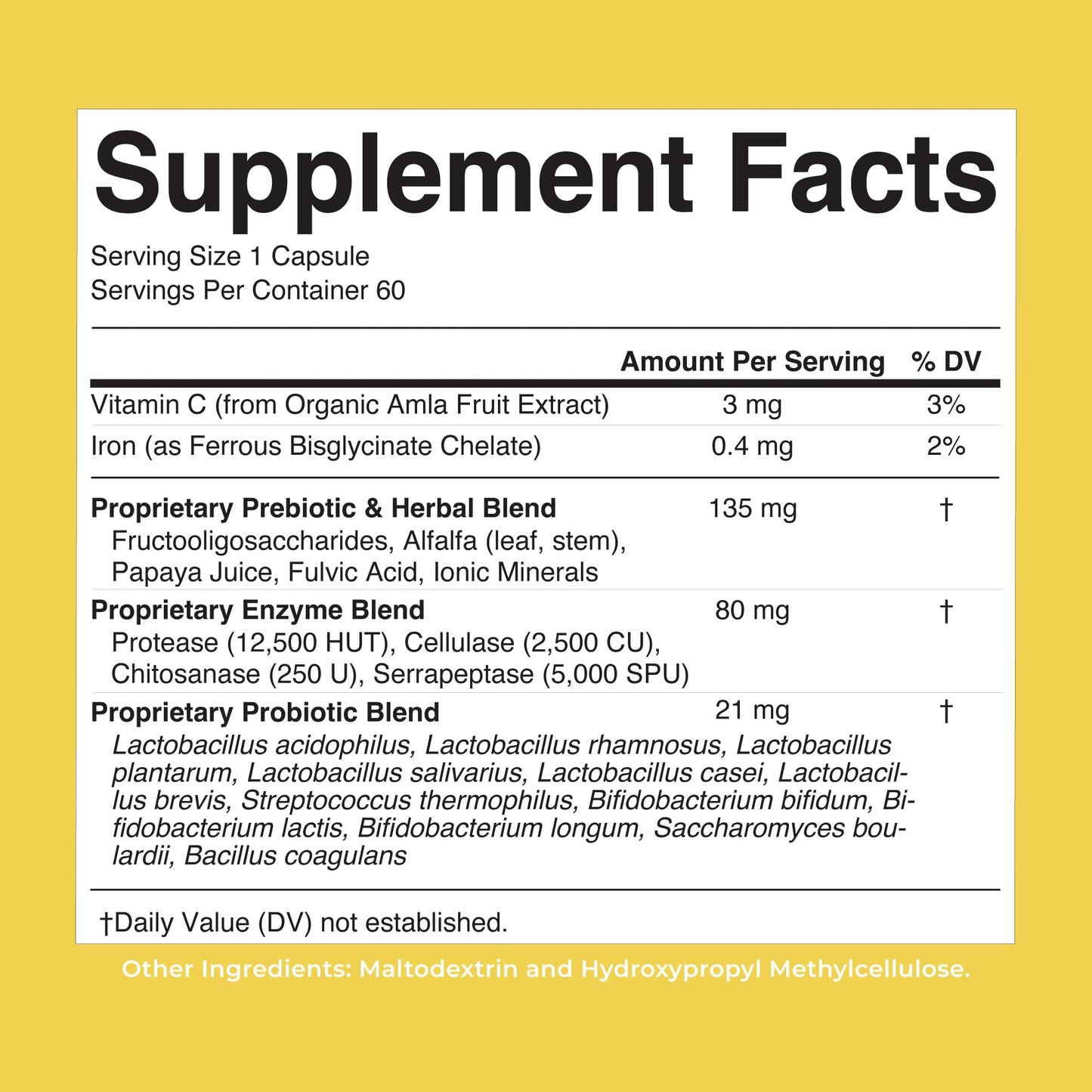 MaryRuth’s Gut Flora Health+ Enzymes | Prebiotic & Probiotic Digestive Enzymes for Healthy Gut Biome & Digestive Support | Gastrointestinal Health | CLP Certified