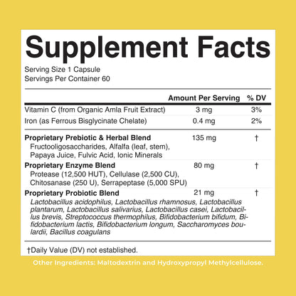 MaryRuth’s Gut Flora Health+ Enzymes | Prebiotic & Probiotic Digestive Enzymes for Healthy Gut Biome & Digestive Support | Gastrointestinal Health | CLP Certified