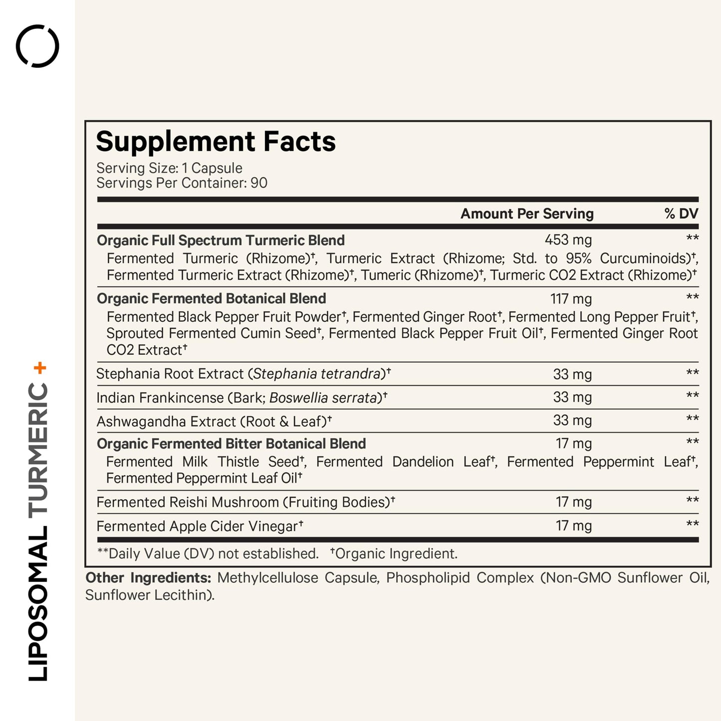 Codeage Organic Turmeric Supplement - 95% Curcumin Extract Pills - Liposomal Fermented Botanical Blend Black Pepper, Ashwagandha, Ginger, Stephania, Boswelia, Cumin, Digestive Bitters - 90 Capsules CodeageBuy Supplements Australia
