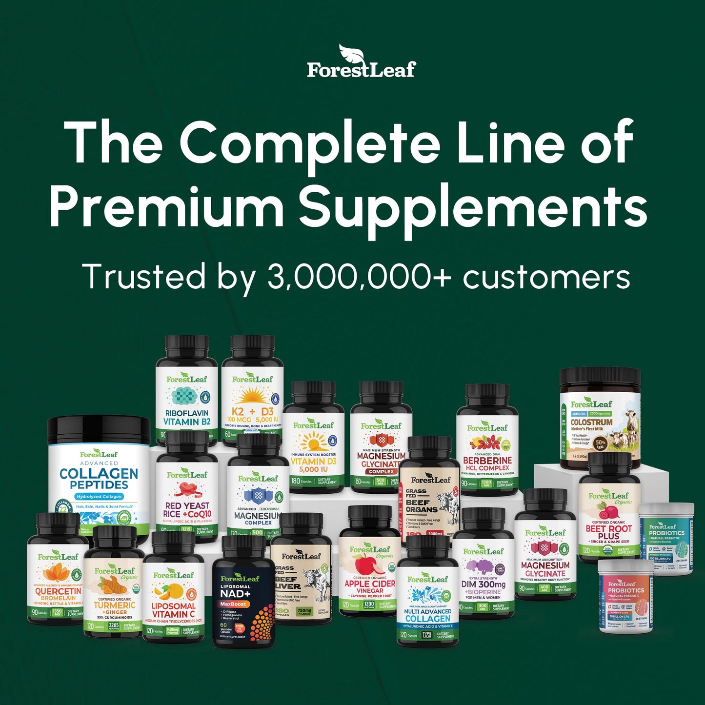 ForestLeaf Berberine Supplement - 1300mg per Serving - Ultra High Potency Berberine HCl with Ceylon Cinnamon, Bitter Melon & Gymnema