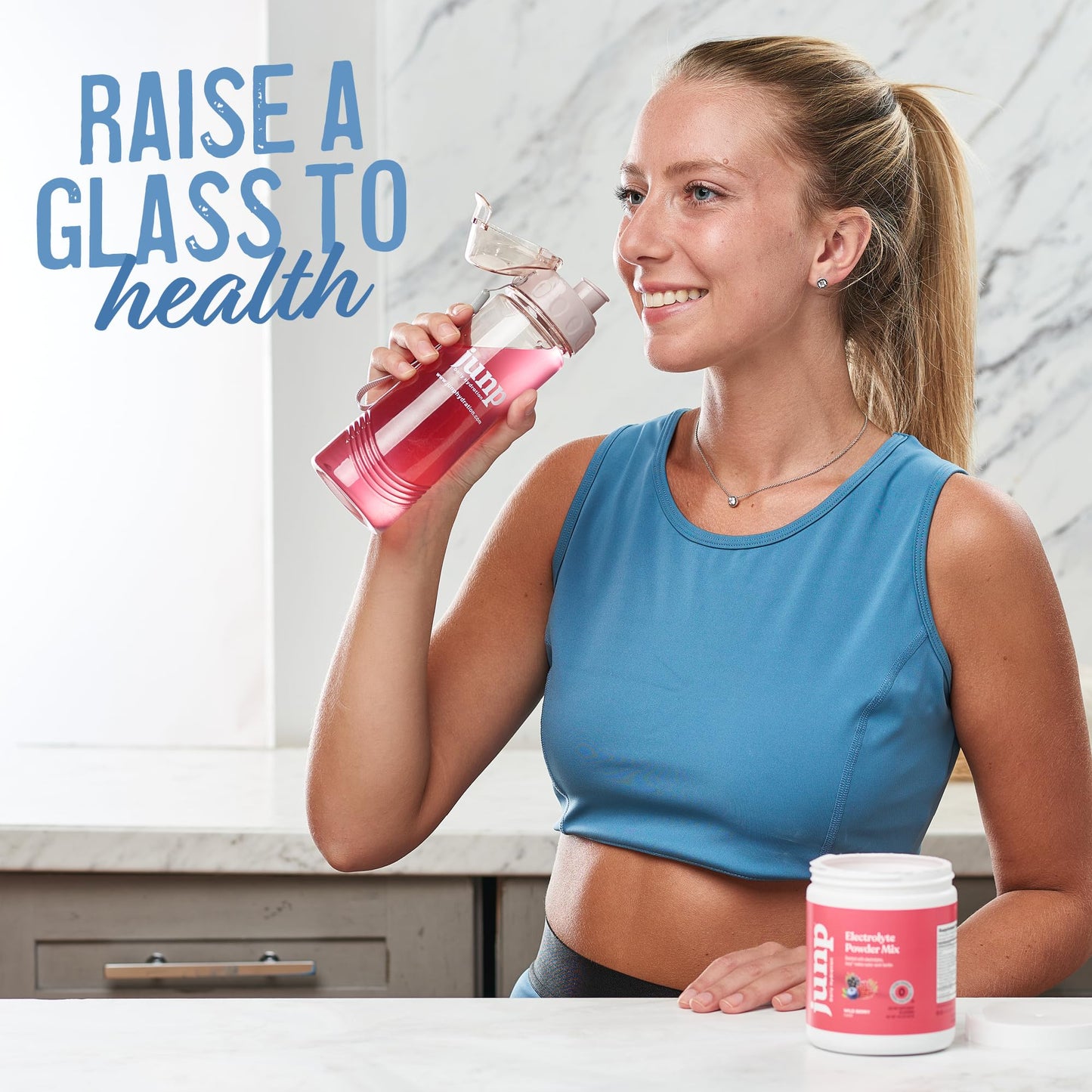 JUNP Electrolytes Powder No Sugar No Carbs – Berry Lemonade Keto Electrolyte Drink Mix - Potassium & Salt Hydration Powder Electrolytes - Zero Calorie Sugar Free Electrolyte Powder, 90 Servings