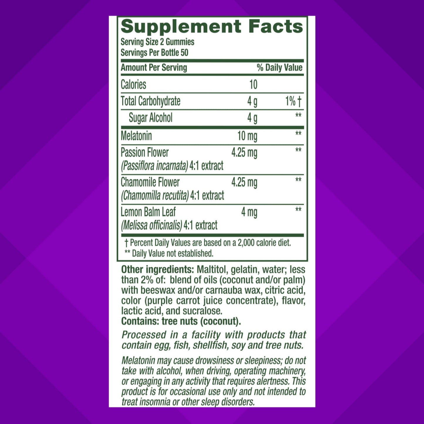 vitafusion Max Strength 10 mg Melatonin Gummies, Strawberry Flavored, Adult Melatonin Gummy Vitamin Supplement, 100 Count, 50 Day Supply
