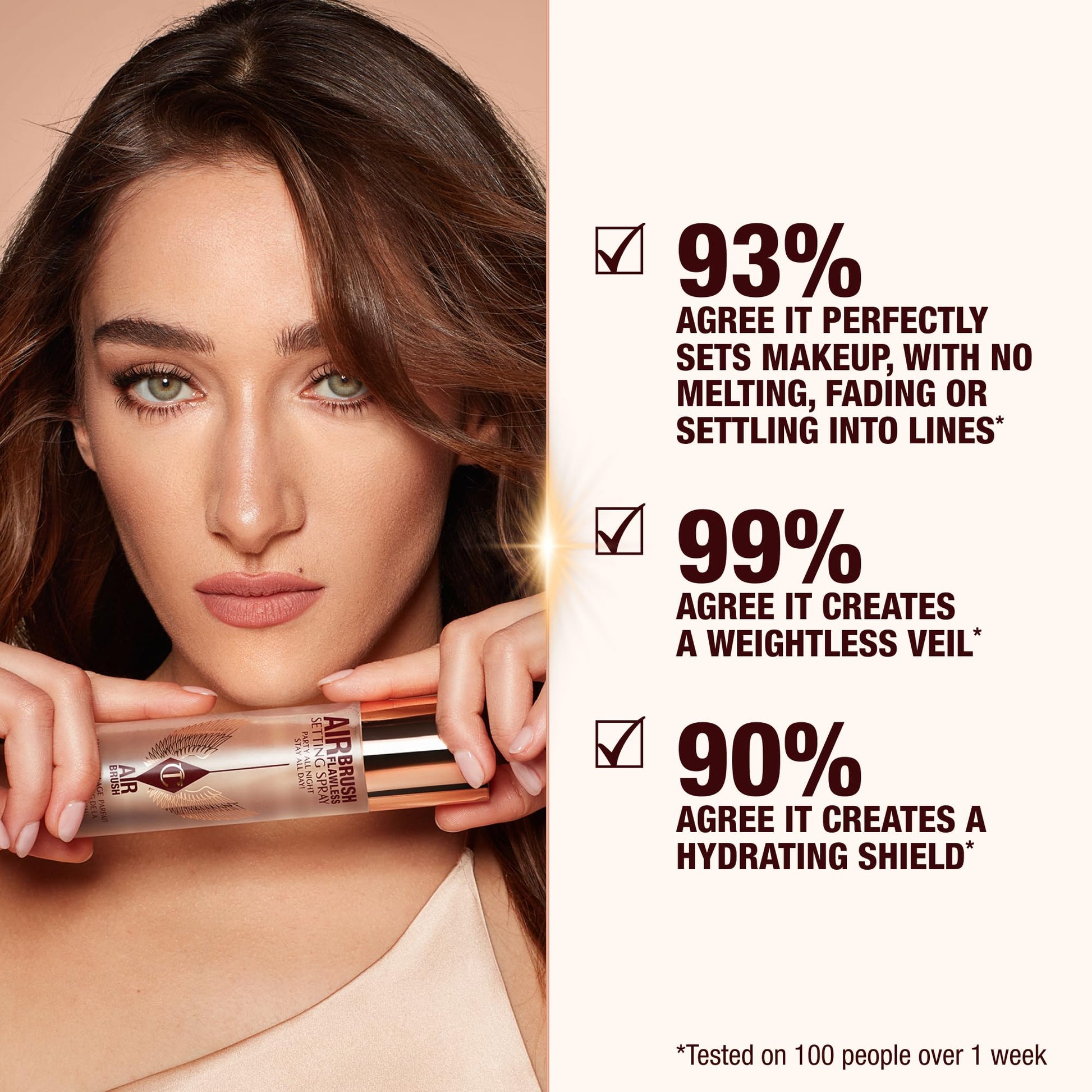Charlotte Tilbury Airbrush Flawless Setting Spray - Ultra-Fine Hydrating Mist to Prime & Set Face Makeup For Up to 16Hr - Soothes, Blurs Pores & Calms Skin (100ml) Charlotte TilburyBuy Supplements Australia