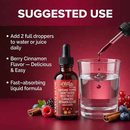 Clean Nutra Cayenne Pepper Drops Supplement Liquid + Hawthorn Berry, Vitamin D3 K2 Beet Root Powder, Ceylon Cinnamon, Turmeric Curcumin, Organic Panax Ginseng, Berberine Extract 1 Pack Clean Nutraceuticals buy supplements Au