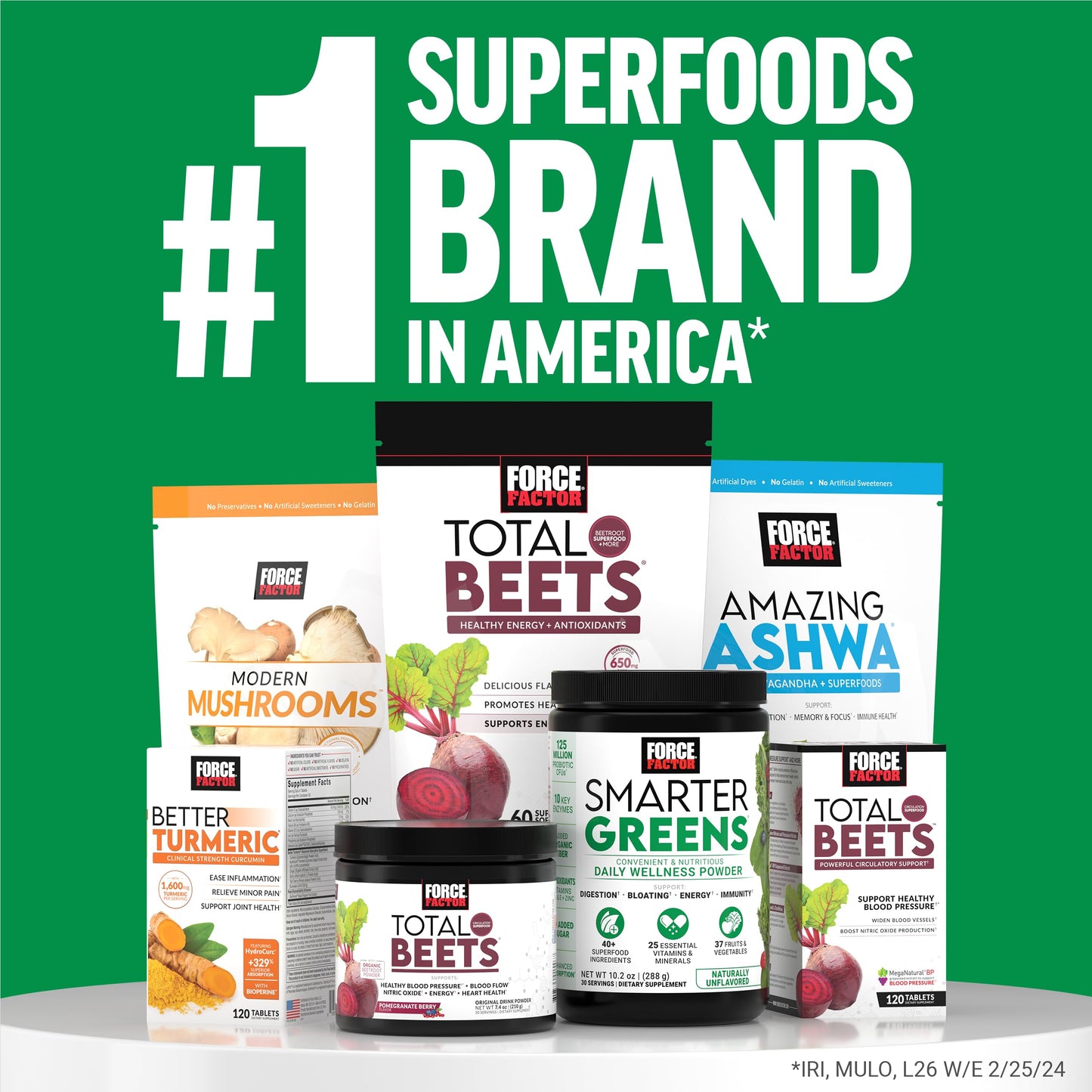 Force Factor Smarter Greens Daily Wellness Powder 2-Pack to Support Energy, Immunity & Digestion, Superfood Greens Powder with Vitamins, Minerals & Probiotics, Unflavored, 60 Servings Force FactorBuy Supplements Australia