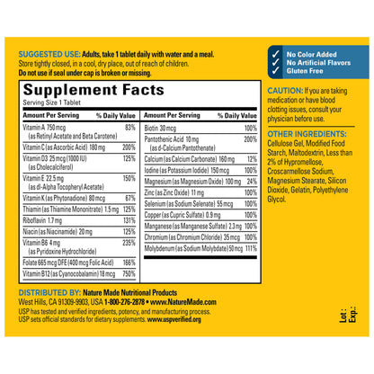 Nature Made Multivitamin for Him, Mens Multivitamins with No Iron, Daily Nutritional Support, Nature Made Multi Mens Vitamins & Minerale