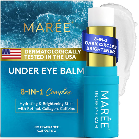 MAREE Under Eye Balm Stick Hydrating – Retinol Caffeine Under Eye Brightener Stick for Older Women – Collagen Undereye Cream