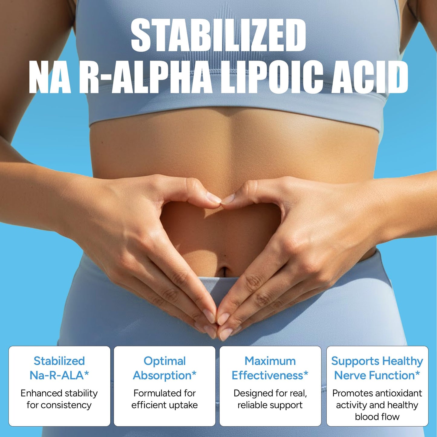 IMMUNOVITES Stabilized R-Alpha Lipoic Acid ((True)) 600mg per Serving [[High Potency & up to 40x Increased Absorption]]