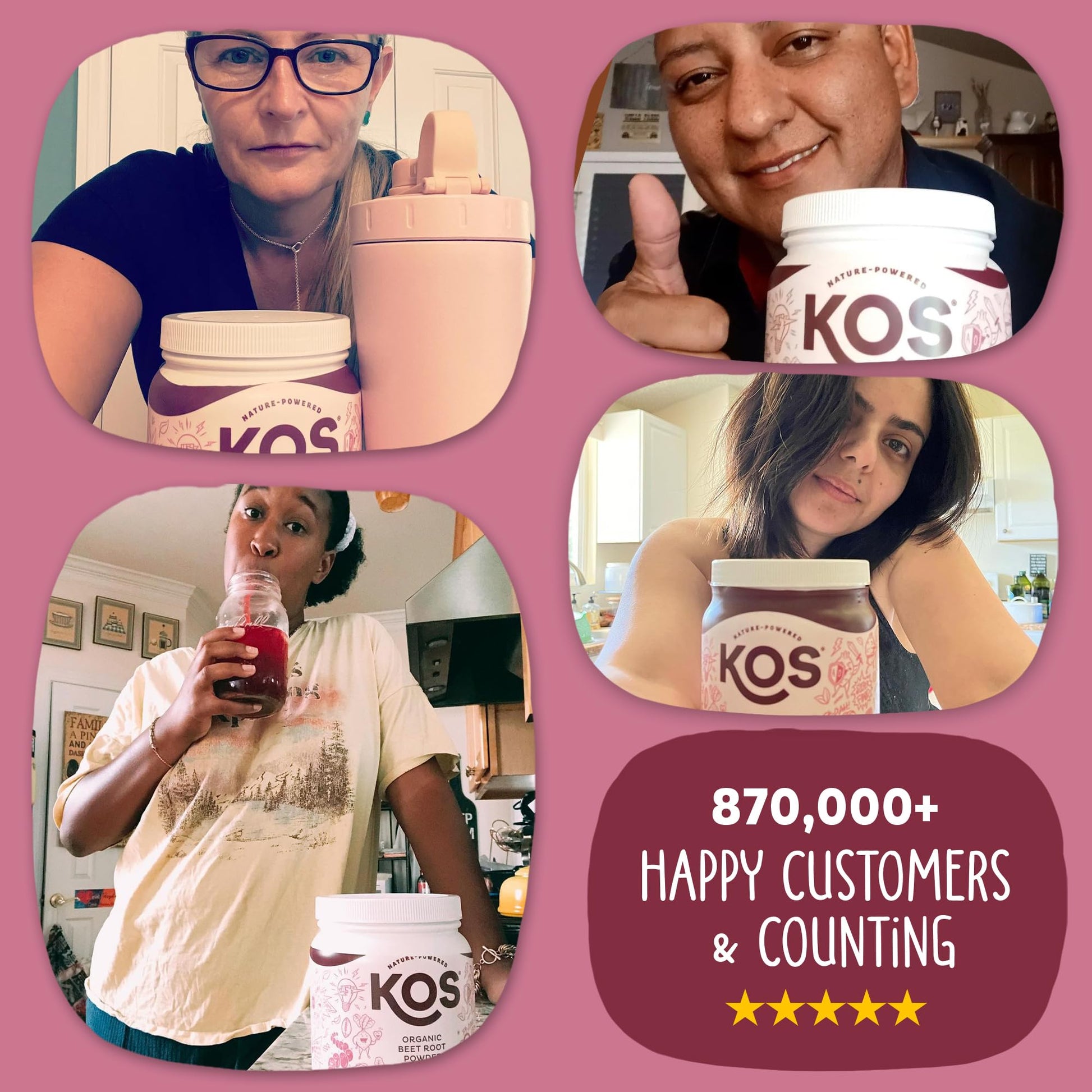 KOS Organic Beet Root Powder, USDA Organic - Natural Nitric Oxide Booster, Superfood Plant Based Beetroot Antioxidant, Supports Active Lifestyle & Healthy Circulation, Soy & Gluten-Free - 90 Servings KOS buy supplements Au