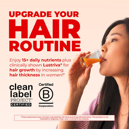 MARYRUTH'S Liquid Multivitamin+Hair Growth | Biotin 10000mcg | Lustriva Hair Growth Supplement | Clinically Tested in Women for Thicker Hair&Facial Wrinkle