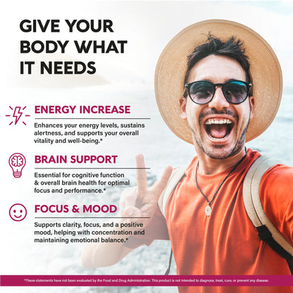 USDA Organic Vitamin B12 Sublingual Drops - 5000 mcg Liquid Vegan Methylcobalamin for Women & Men - Energy Boost, Focus & Mood, Brain Health Support