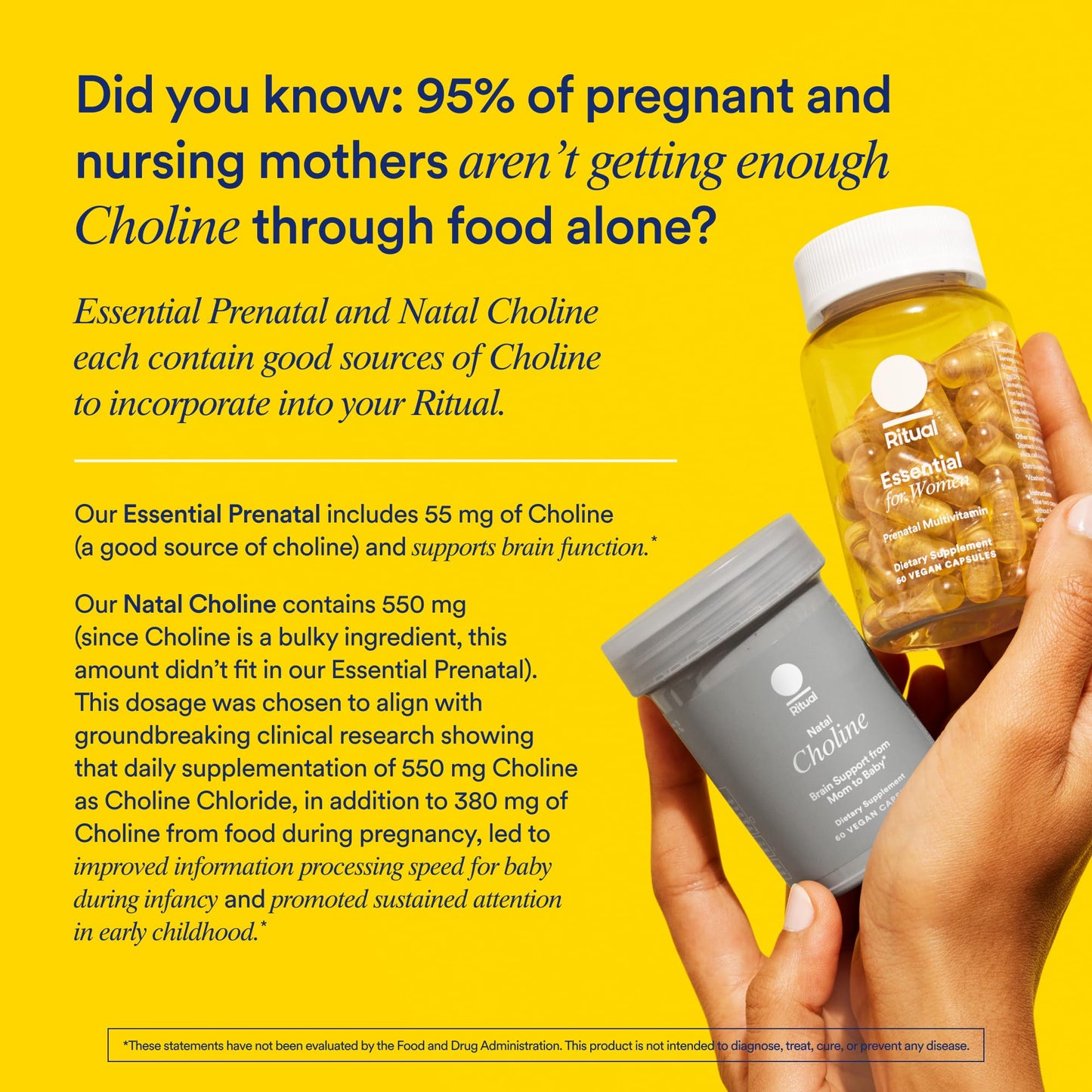Ritual Prenatal Multivitamin for Women - Key Essential Vitamins and Minerals to Support Mom and Baby During Pregnancy* - Folate, Choline, Omega-3 DHA, Iron