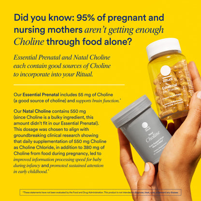 Ritual Prenatal Multivitamin for Women - Key Essential Vitamins and Minerals to Support Mom and Baby During Pregnancy* - Folate, Choline, Omega-3 DHA, Iron