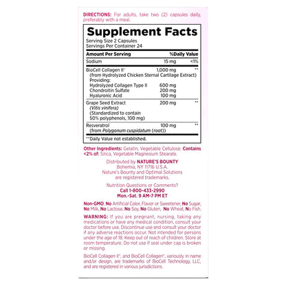 Nature’s Bounty Optimal Solutions Ultra Collagen Booster for Healthy-Aging Supplement, Resveratrol, Hyaluronic Acid – Collagen Capsules for Women, 48 Capsules Nature's Bounty buy supplements Au