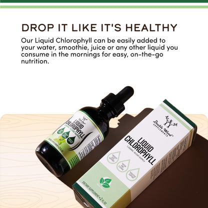 Chlorophyll Liquid Drops - for Digestion, Gut Health, Energy and Detox - Vegan Safe