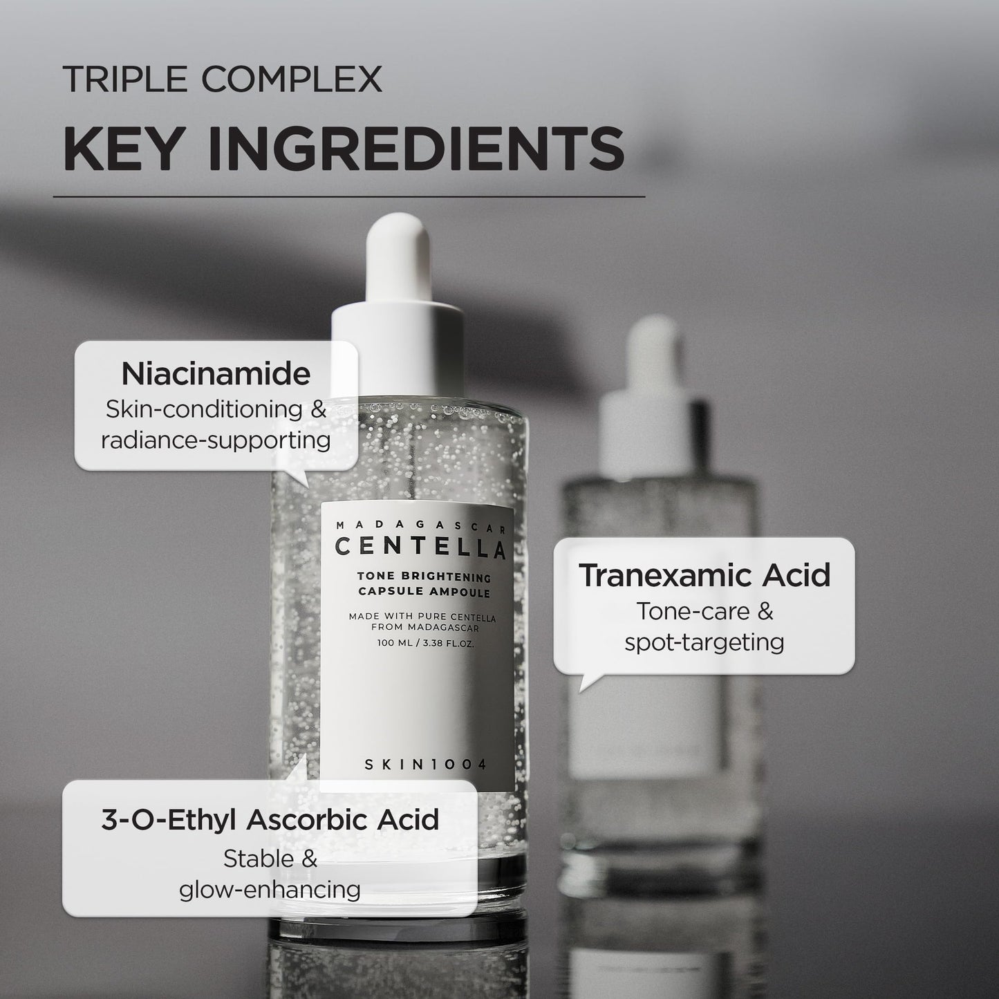 SKIN1004 Tone Balancing Capsule Ampoule, Niacinamide & Centella Serum for Face, Korean Hydrating Facial Serum for Unevne Skin Tone