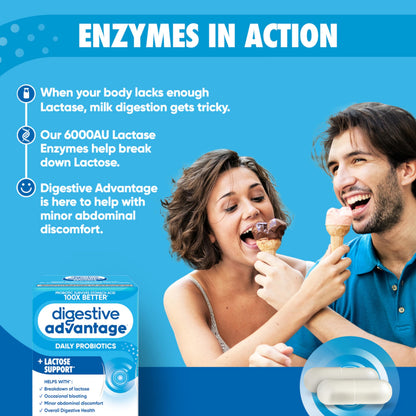 Digestive Advantage Lactose Defense Capsules (96 Count In A Box), Helps Breaks Down Lactose and Defend Against Digestive Upset