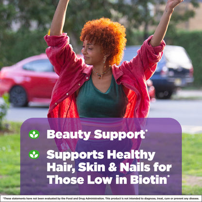 Natrol Biotin 10000mcg, 4X Faster Dissolve Supplement for Healthy Hair, Skin and Nails for Those Low in Biotin, Plus Energy Metabolism Support