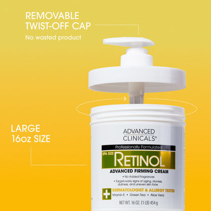 Advanced Clinicals Retinol Body Lotion & Face Moisturizer | Visible Anti Aging Skin Care Retinol Body Cream For Women & Men Targets Look Of Fine Lines